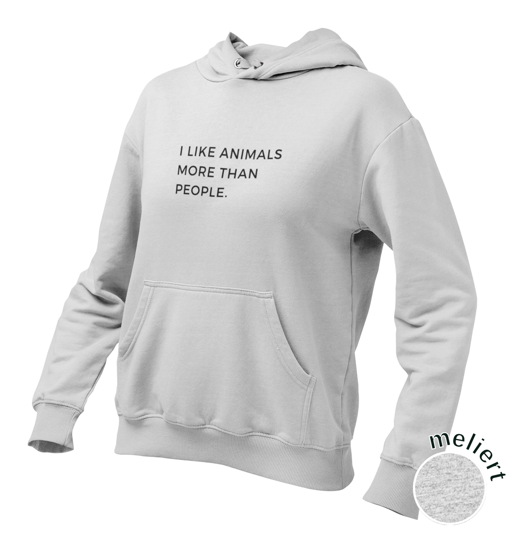 i like animals more than people - Damen Hoodie