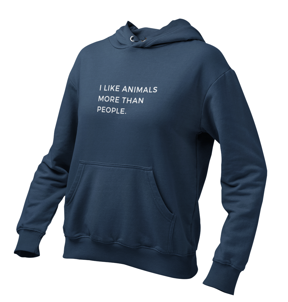 i like animals more than people - Damen Hoodie