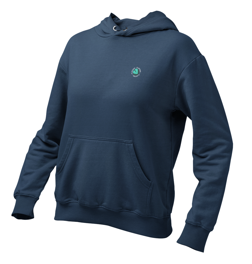 Plantnew Logo Single mit Rundschrift - Damen Hoodie