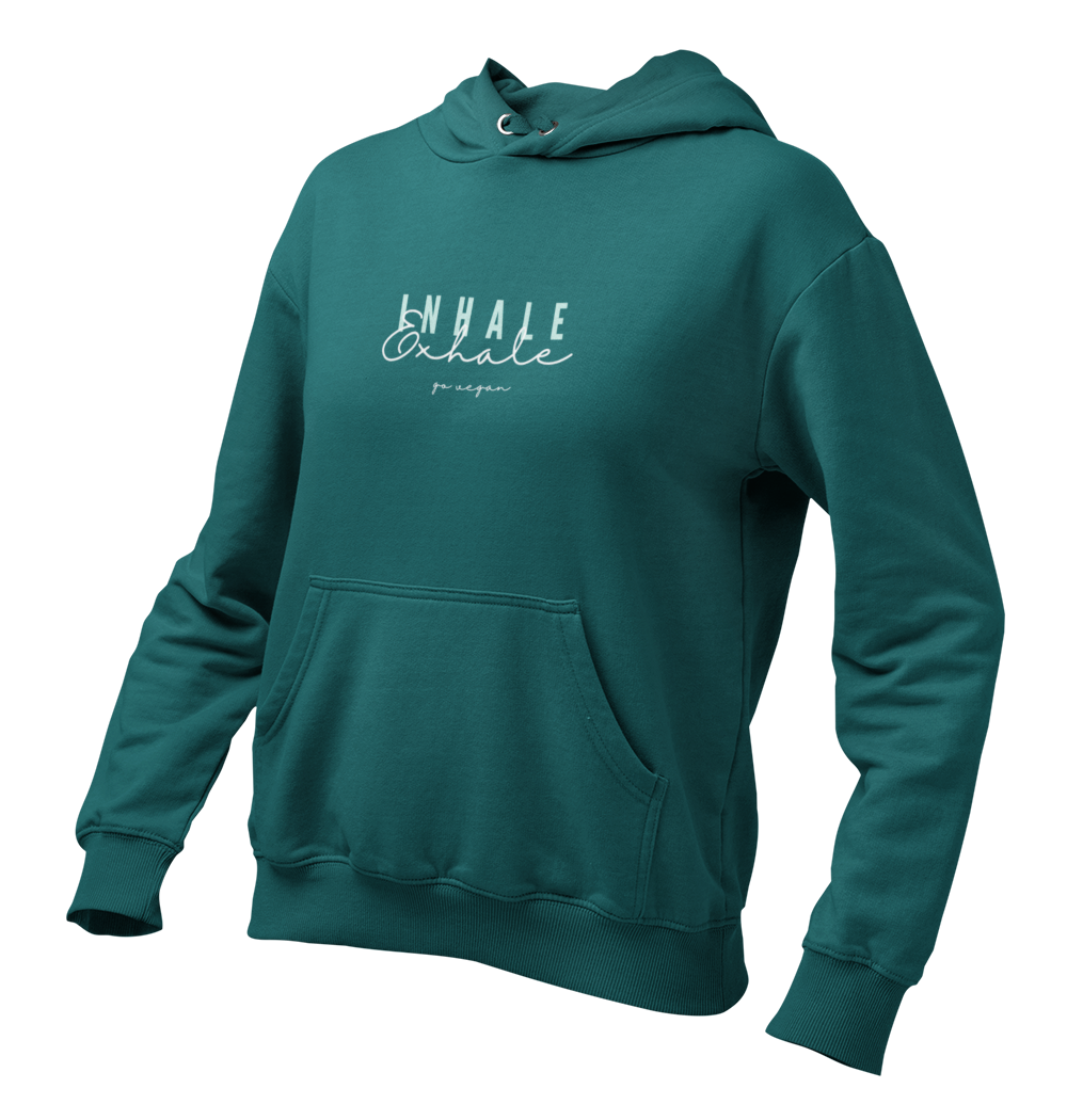 inhale exhale go vegan - Damen Hoodie