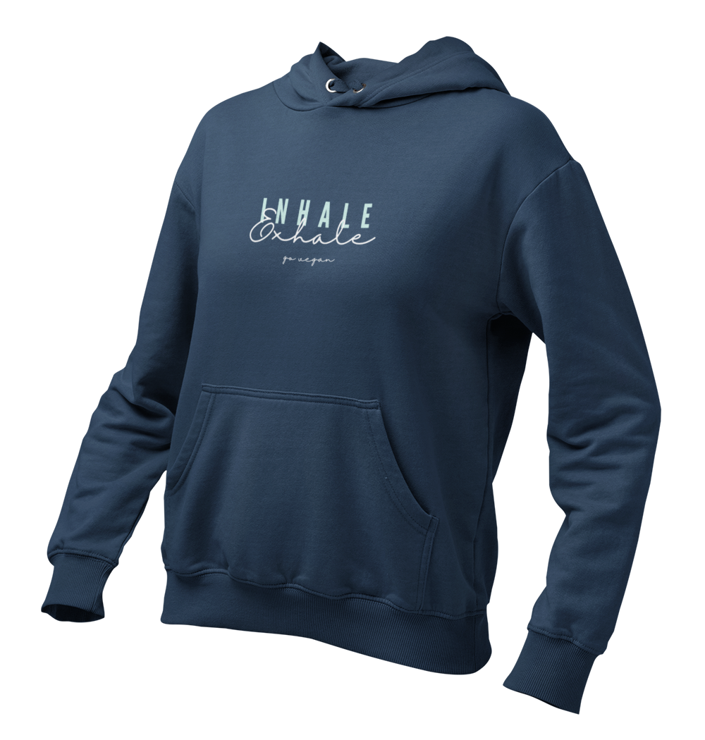 inhale exhale go vegan - Damen Hoodie