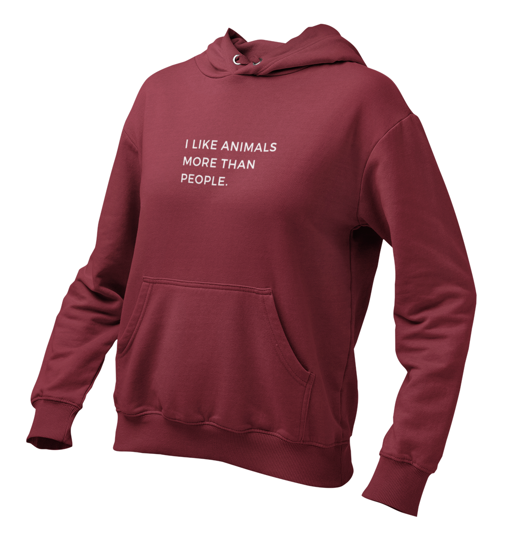 i like animals more than people - Damen Hoodie