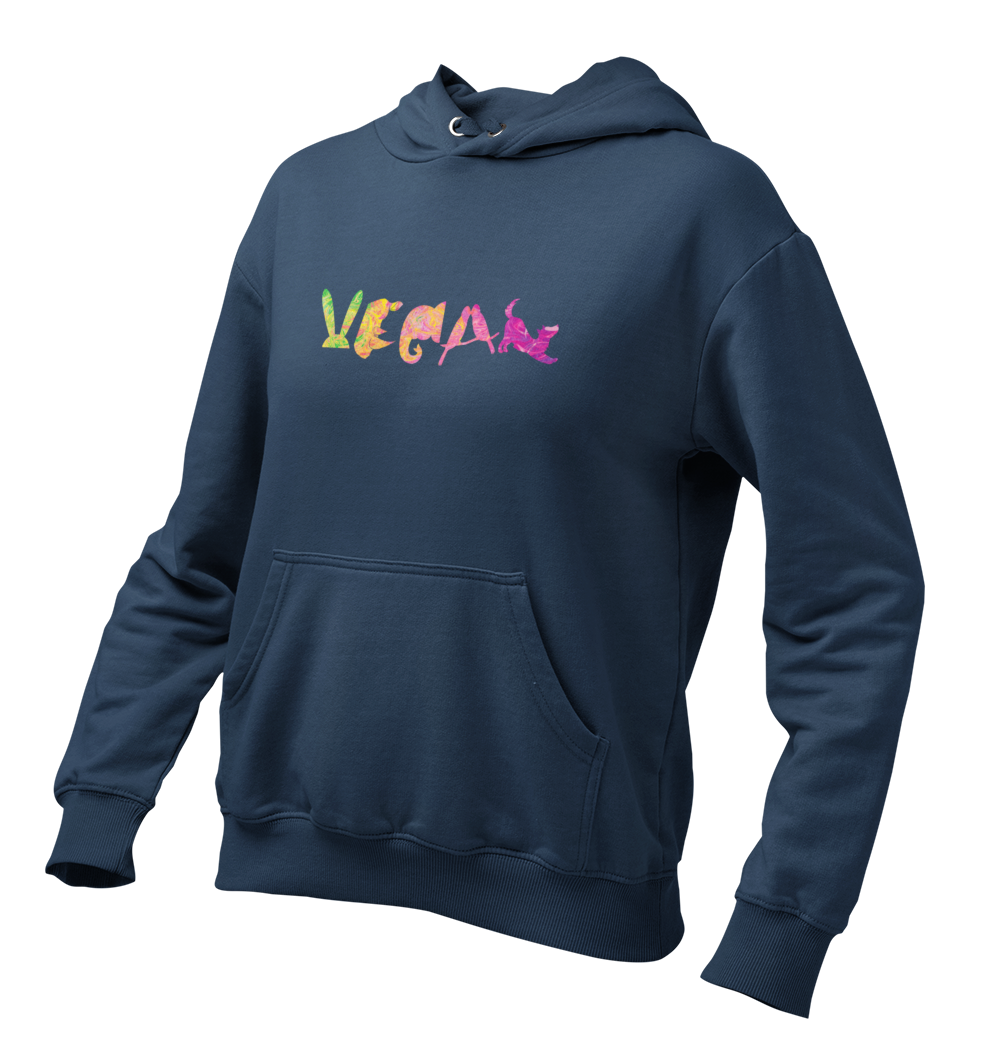 Vegan animal Schrift - Damen Hoodie