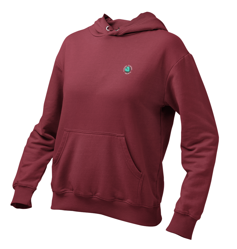 Plantnew Logo Single mit Rundschrift - Damen Hoodie