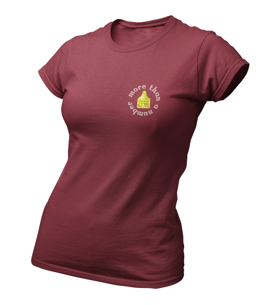 more than a number - Damen T-Shirt Slim Fit