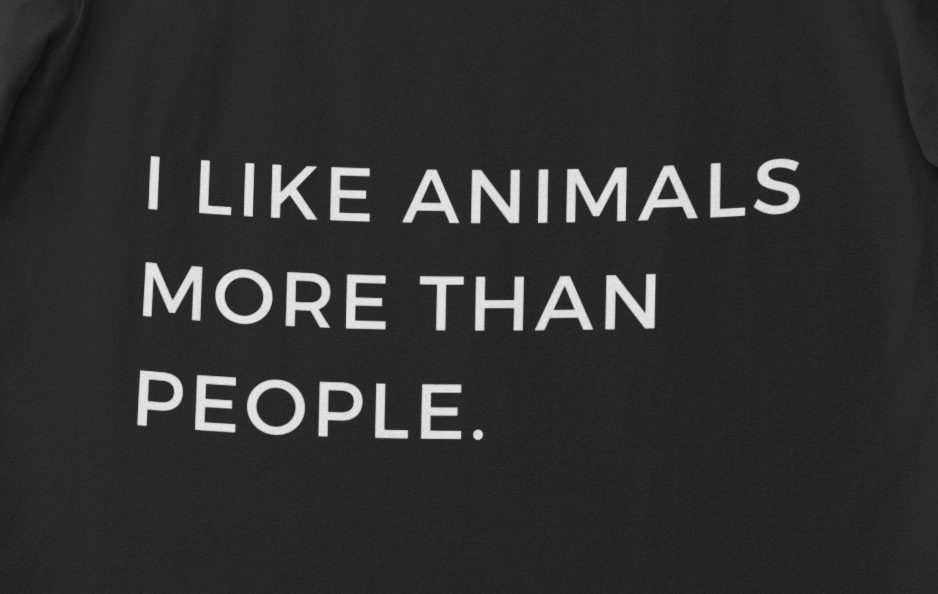 i like animals more than people - Damen T-Shirt