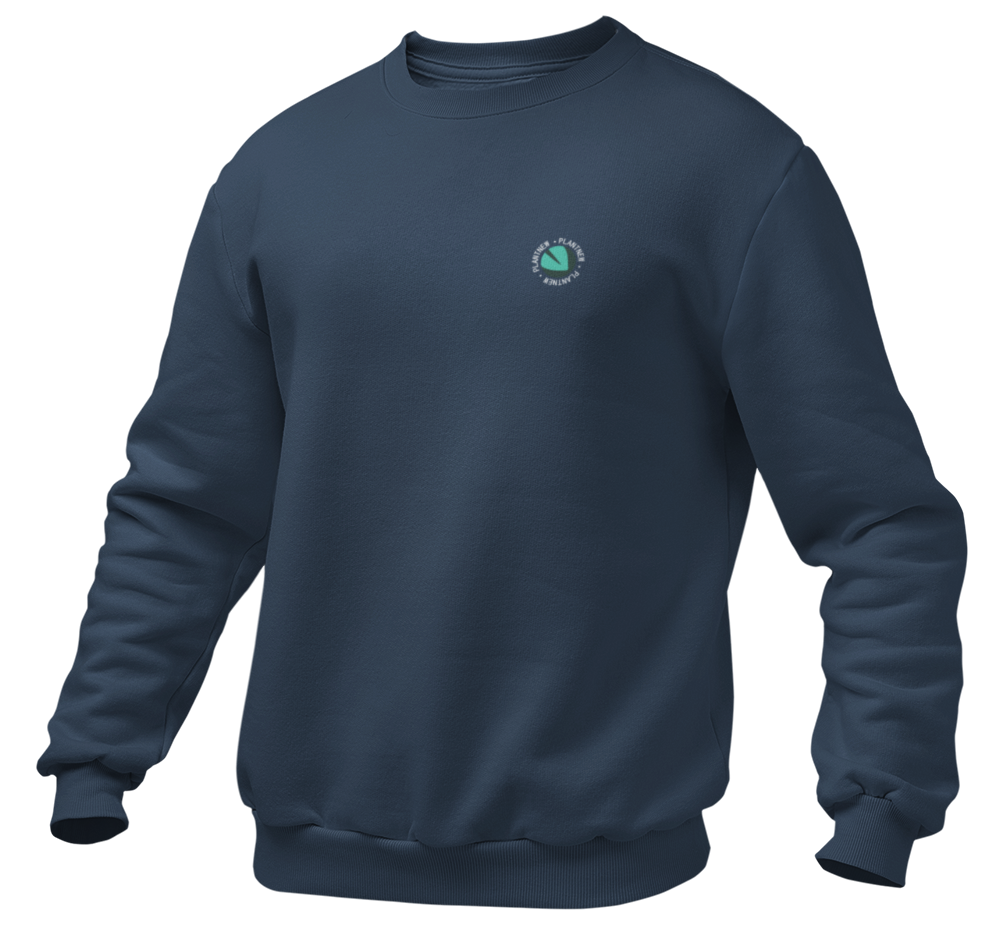Plantnew Logo Single mit Rundschrift - Herren Sweatshirt