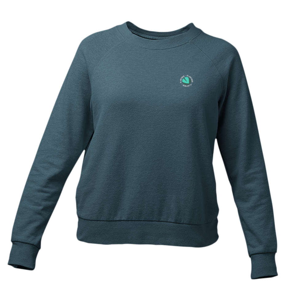 Plantnew Logo Single mit Rundschrift - Damen Sweatshirt