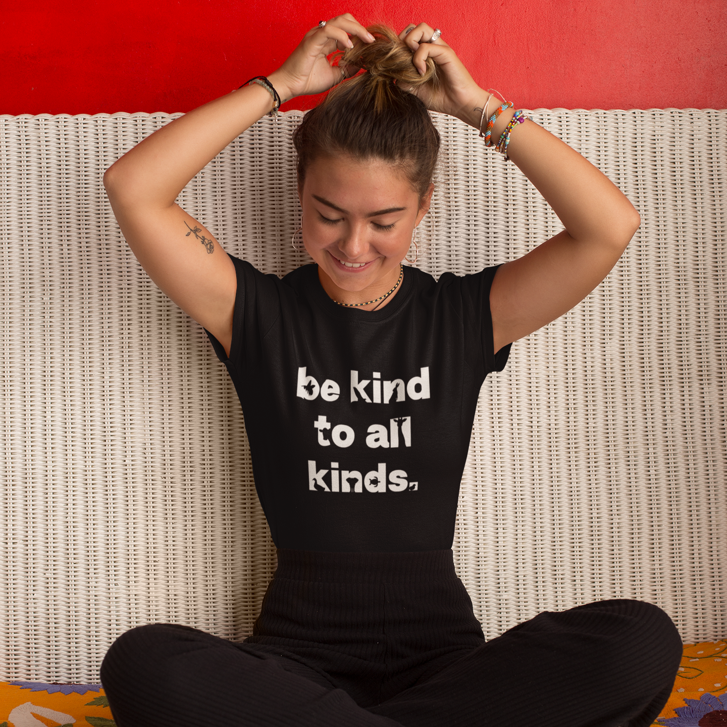 be kind to all kinds. - Damen T-Shirt Slim Fit