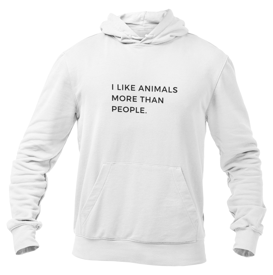 i like animals more than people - Herren Hoodie