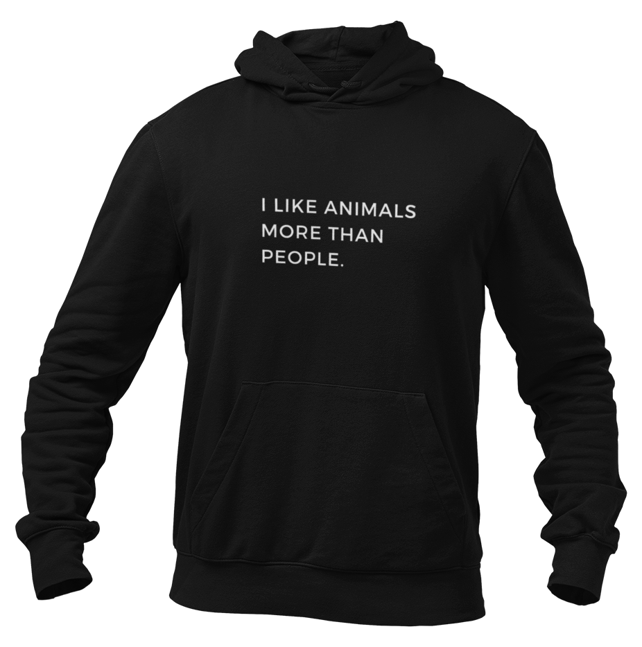 i like animals more than people - Herren Hoodie
