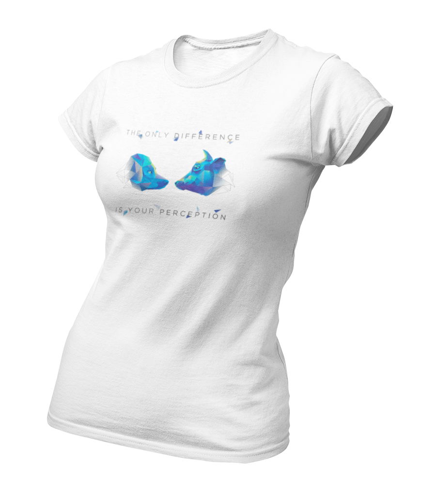 the only Difference is your Perception  - Damen T-Shirt Slim Fit