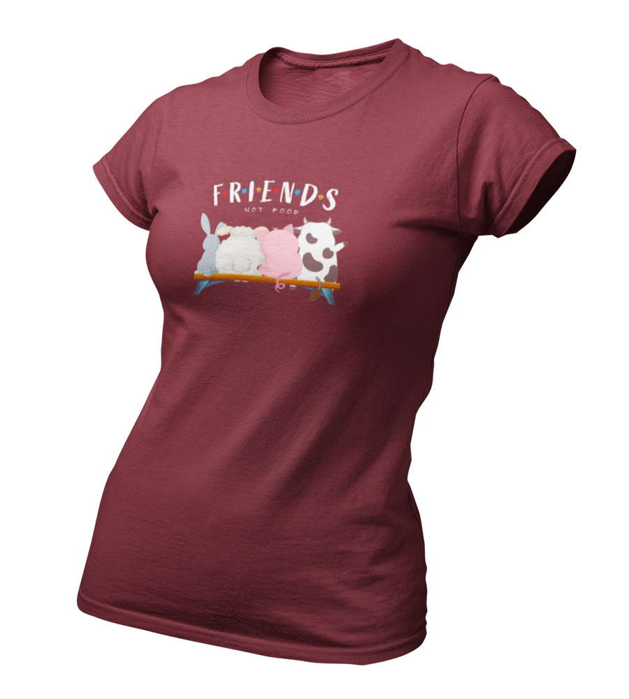 Friends not Food - Damen T-Shirt Slim Fit