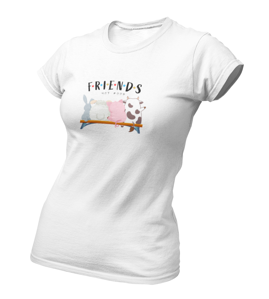 Friends not Food - Damen T-Shirt Slim Fit
