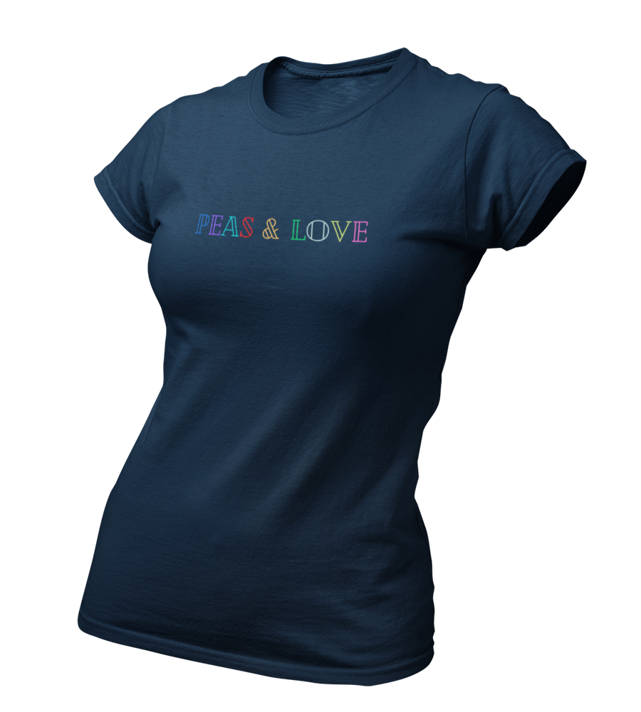 Peas & Love Colors - Damen T-Shirt Slim Fit