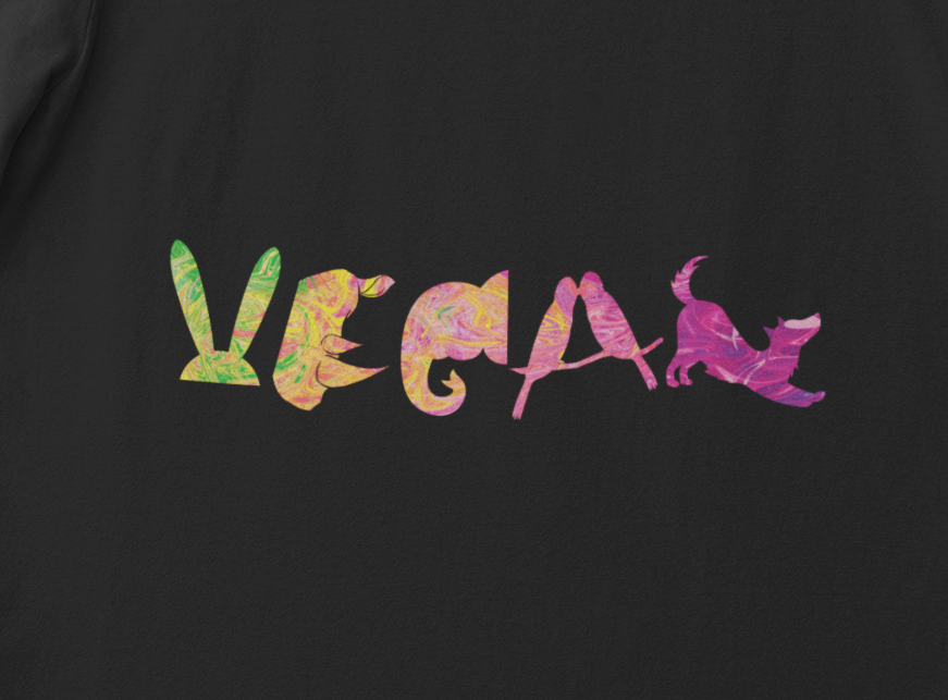 Vegan animal Schrift - Damen Hoodie
