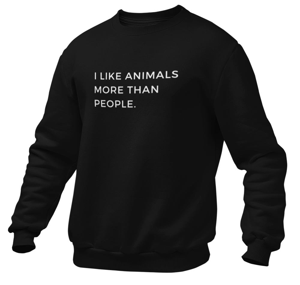 i like animals more than people - Herren Sweatshirt