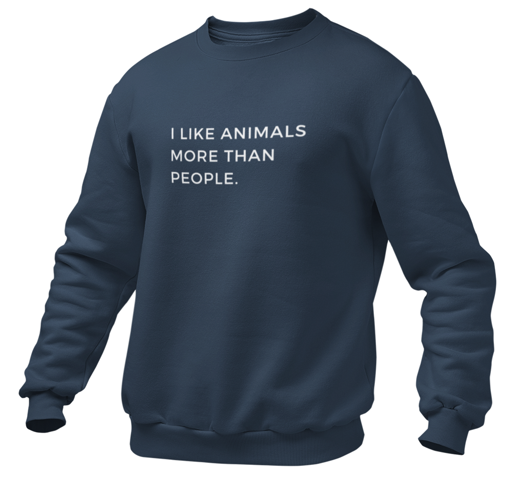 i like animals more than people - Herren Sweatshirt