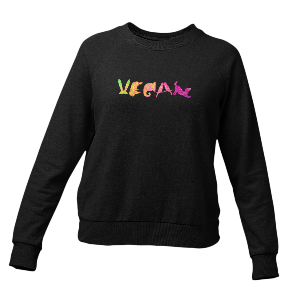 Vegan animal Schrift - Damen Sweatshirt