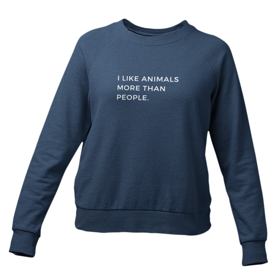 i like animals more than people - Damen Sweatshirt