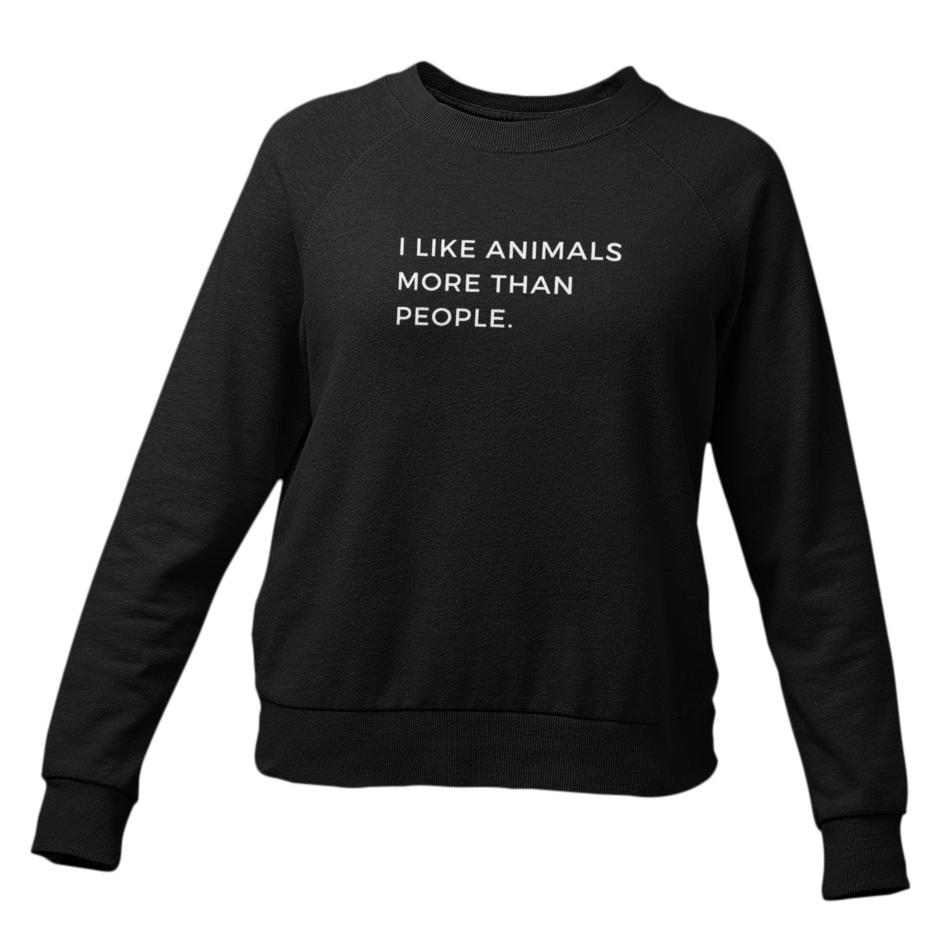 i like animals more than people - Damen Sweatshirt