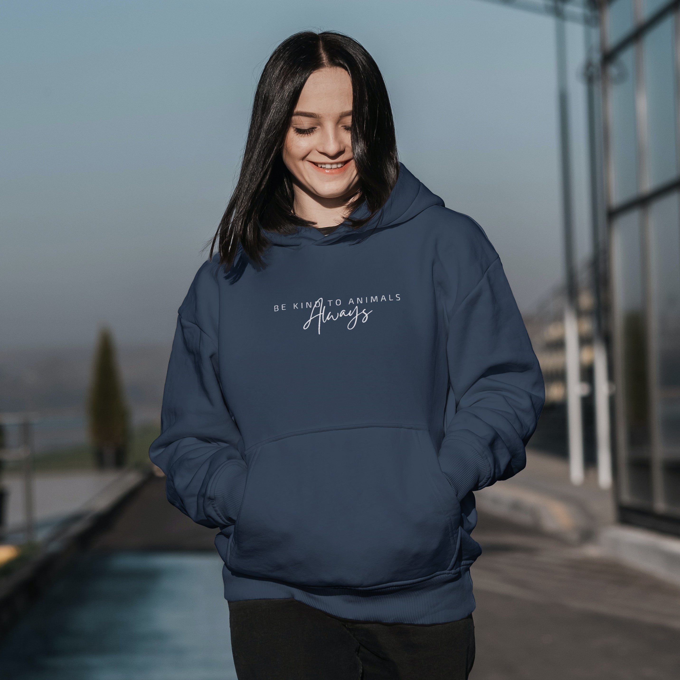 be kind to animals always - Damen Hoodie