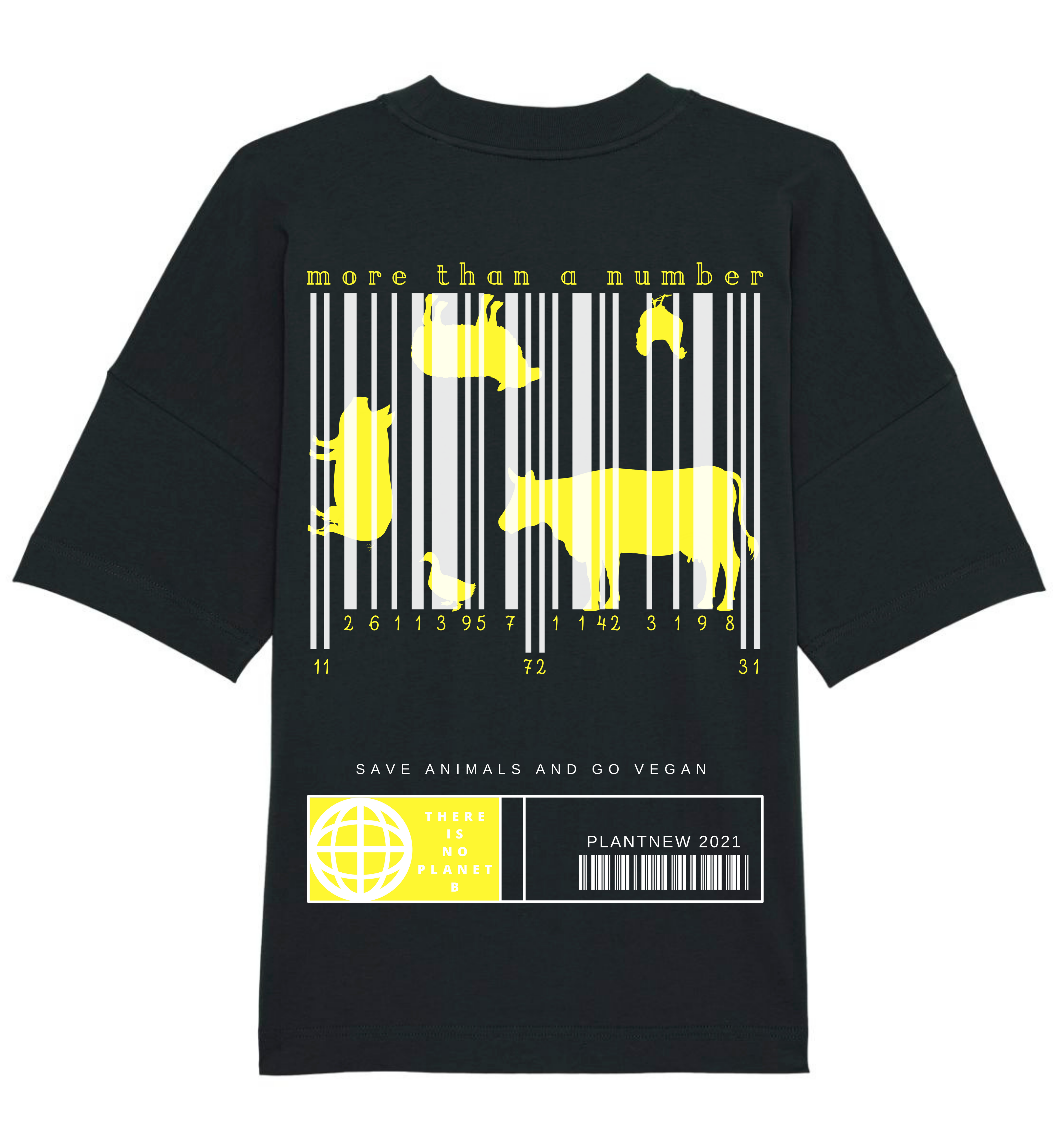 more than a number Barcode - Oversized Unisex T-Shirt