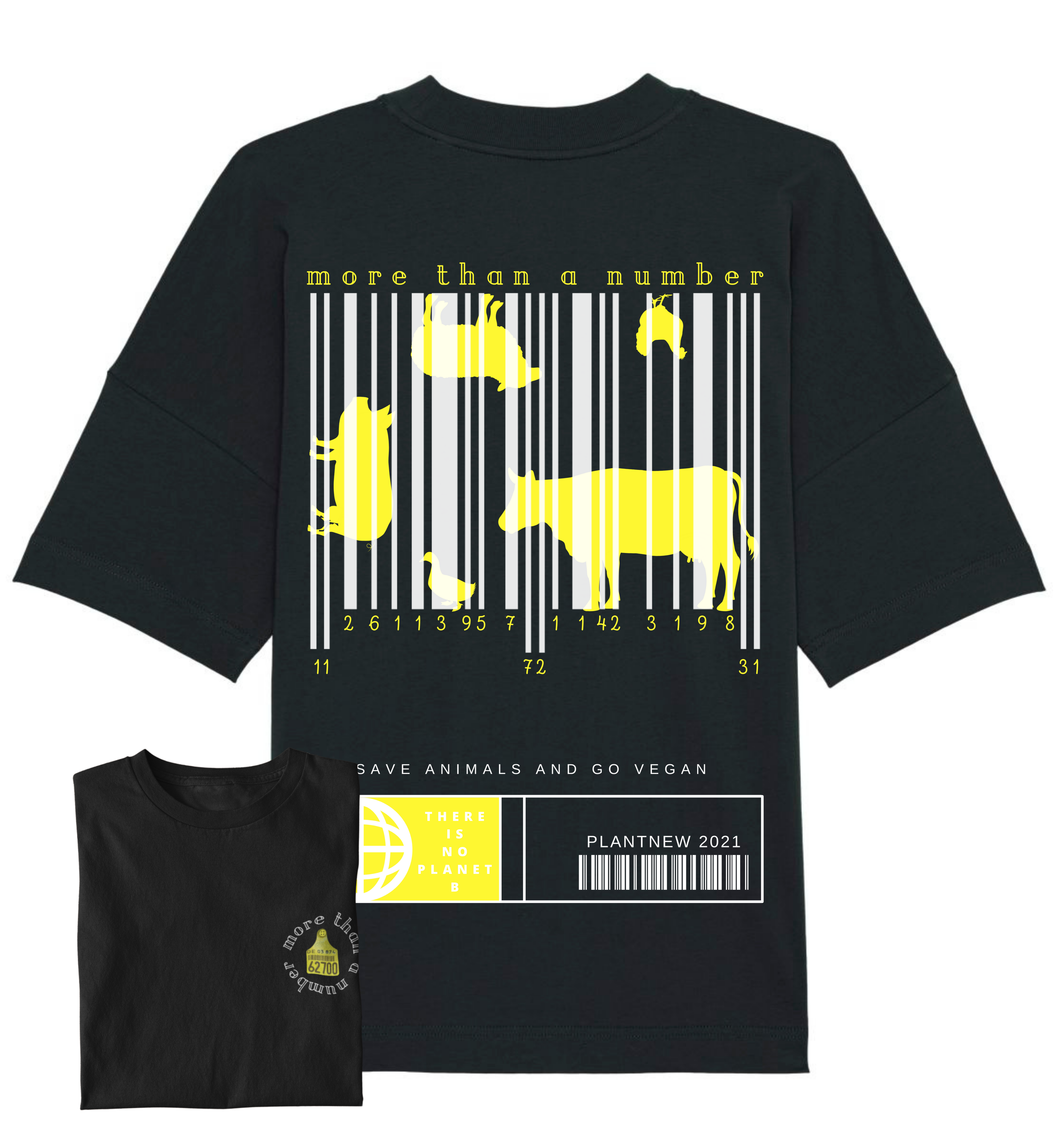 more than a number Barcode - Oversized Unisex T-Shirt