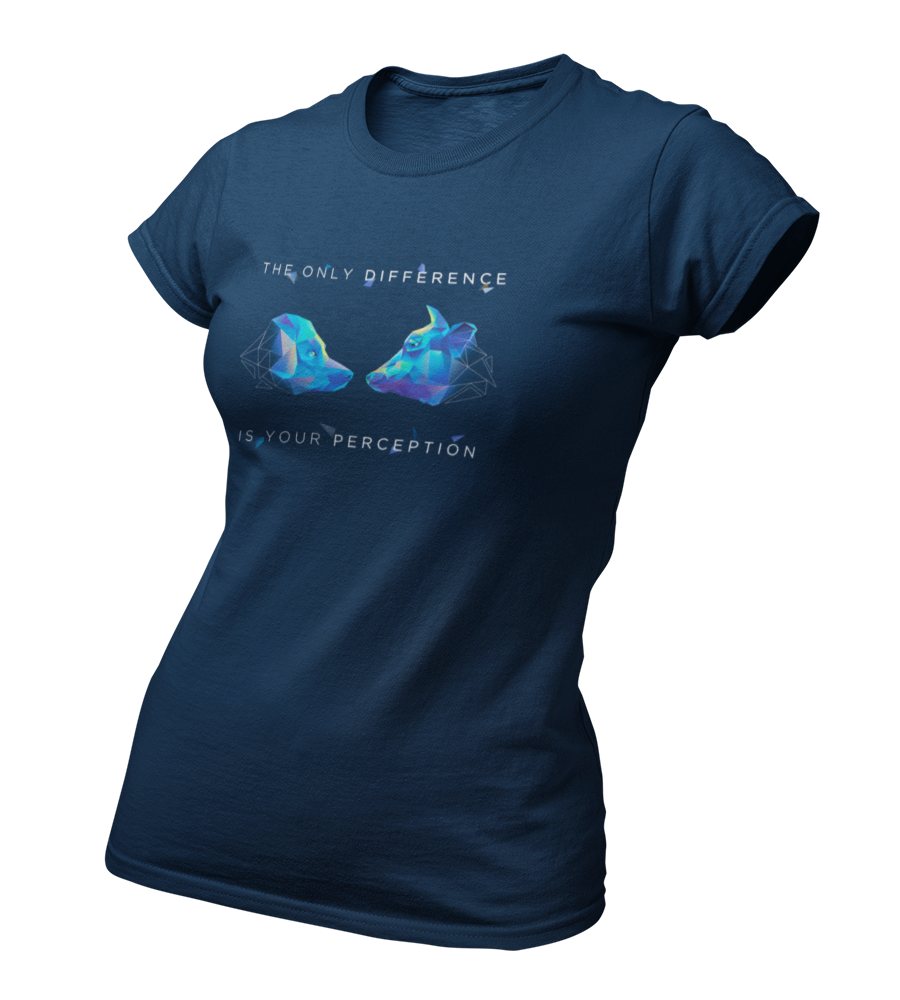 the only Difference is your Perception  - Damen T-Shirt Slim Fit